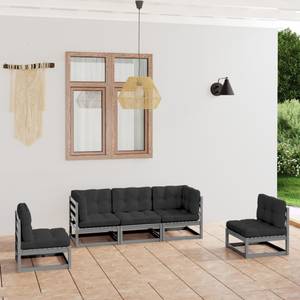 Salon de jardin (lot de 5) 3009893-2 Anthracite - Gris