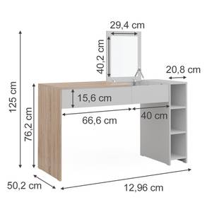 Schminktisch Kira 40732 Tiefe: 30 cm