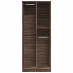 Kleiderschrank 298537-4 Dunkelbraun - Breite: 80 cm