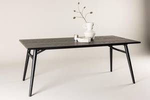 Table à manger SLEEK DT95 Noir - Bois manufacturé - Textile - 95 x 75 x 195 cm