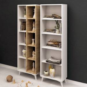 Etagère Potenza Beige - Bois manufacturé - 25 x 162 x 50 cm