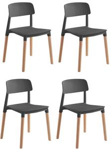Lot de 4 chaises SORO Noir
