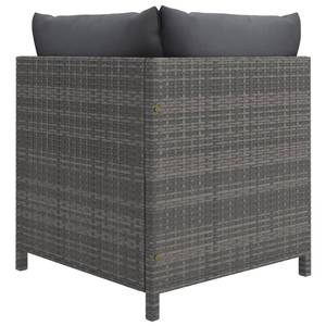 Garten-Lounge-Set (6-teilig) 3009676-14 Grau - Metall - Polyrattan - 60 x 60 x 60 cm