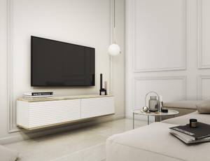 Tv lowboard ORO MDF RTV135 2D Weißgold