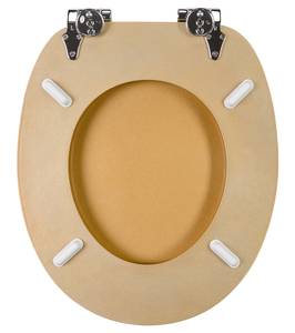 WC-Sitz mit Absenkautomatik Crystal Gold Gold - Holzwerkstoff - 38 x 6 x 47 cm