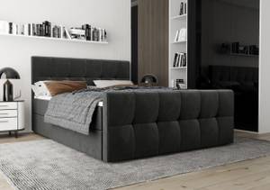 Boxspringbett NATHIE 140x200 Monolith 92 Grau