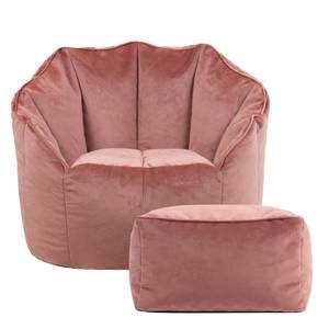 Sitzsack-Sessel Sirena mit Hocker Pink