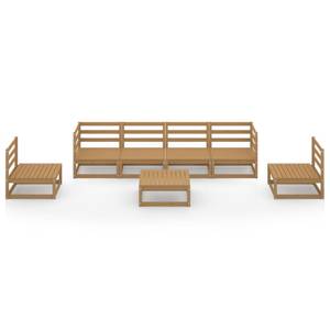 Garten-Lounge-Set (7-teilig) 3009896-1 Braun - Massivholz - Holzart/Dekor - 70 x 30 x 70 cm