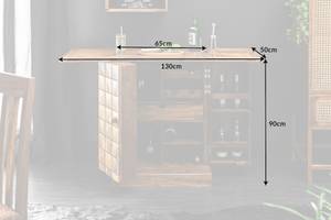 Barschrank MOSAICO Braun - Holzwerkstoff - Massivholz - Holzart/Dekor - 65 x 90 x 50 cm