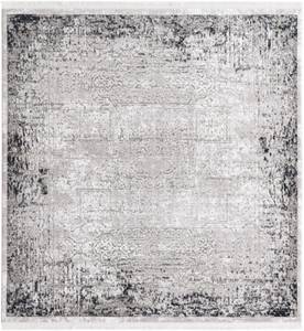 Tapis Davos Elegance Gris - Matière plastique - Textile - 160 x 1 x 160 cm