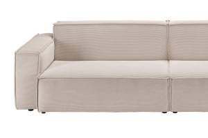 Sofa SAMU Feincord KAWOLA Sofa SAMU 3-Sitzer Feincord beige - Beige - Breite: 266 cm