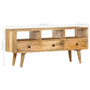 Meuble tv 285824 Marron - Bois massif - Bois/Imitation - 110 x 50 x 36 cm