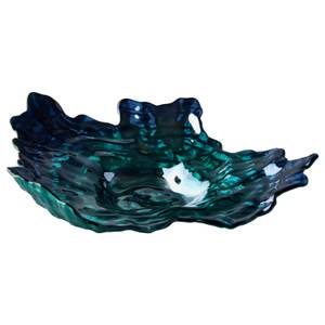 Auster Schüssel Blau - Glas - 36 x 10 x 43 cm