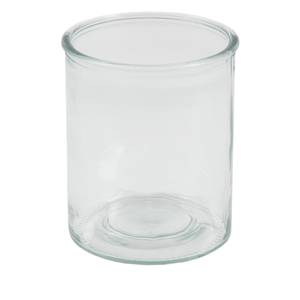 Riedlaterne mit Henkel 50xØ28 cm Natur Beige - Glas - Massivholz - 25 x 50 x 28 cm