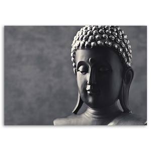 Leinwandbild Buddha Zen Spa Orient Grau 100 x 70 cm