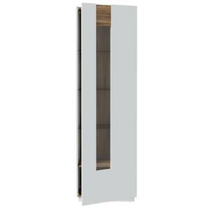 Vitrine Levin 6 LED Grau - Holzwerkstoff - 61 x 195 x 41 cm