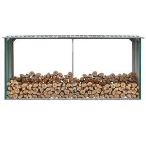 Abri de stockage de bois Vert - Métal - 330 x 153 x 330 cm