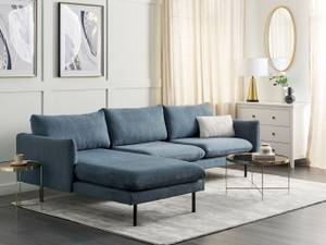 Ecksofa VINTERBRO Schwarz - Blau