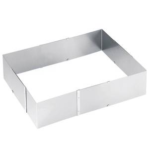 Backrahmen UNO, Edelstahl Silber - Metall - 20 x 9 x 24 cm
