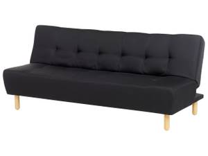 3-Sitzer Sofa ALSTEN Schwarz - Eiche Hell