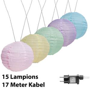 LED-Lichterkette Lampion XXl Kunststoff - 12 x 16 x 16 cm