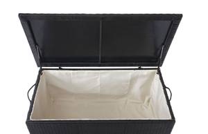 Poly-Rattan Kissenbox D88 250l Schwarz