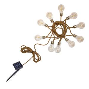 Lichterkette aus Seil FANTASY CORD SOLAR Beige - Naturfaser - 1 x 1 x 750 cm