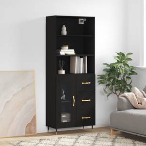 Highboard DE3486 Schwarz - Holzwerkstoff - 34 x 180 x 70 cm