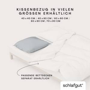 Kissenbezug Woven Satin Hellgrau - 40 x 3 x 80 cm