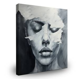 Tableau Portrait De Femme Abstraction 3D 90 x 90 x 90 cm