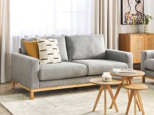 2-Sitzer Sofa SIGGARD Grau - Eiche Hell