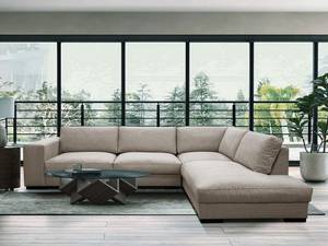 Sofa MESETA Beige - Textil - 205 x 85 x 285 cm