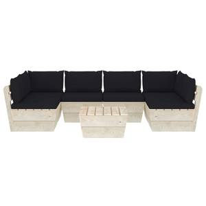 Garten-Lounge-Set (7-teilig) 3016490-17 Schwarz