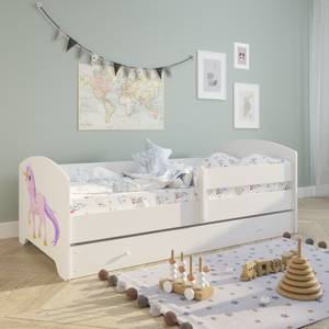 Kinderbett Lukas Violett - Weiß - Holzwerkstoff - 80 x 63 x 160 cm