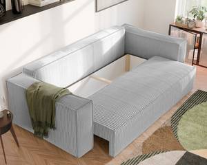 Sofa Bali Grau - Holzwerkstoff - 255 x 59 x 105 cm