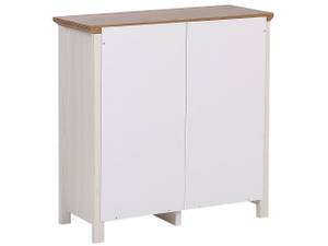 Buffet KIRKLAND Beige - Marron - Blanc - Bois manufacturé - 80 x 81 x 33 cm