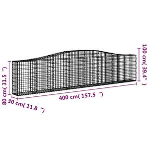 Panier de gabion 3017642-1 400 x 100 cm