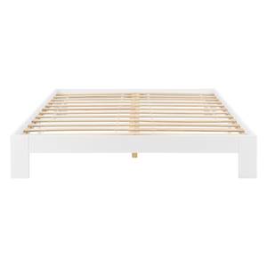 Cadre de Lit Raisio Double Matelas Pin Blanc - Largeur : 144 cm