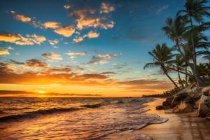 Fototapete STRAND Sonnenuntergang Natur 300 x 210 x 210 cm