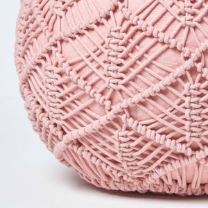 Gehäkelter Pouf Pink - 40 x 35 x 40 cm