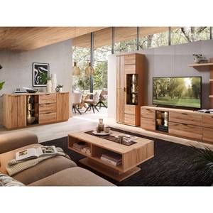 Sideboard Donia 3 mit LED Braun - Holz teilmassiv - 180 x 93 x 48 cm