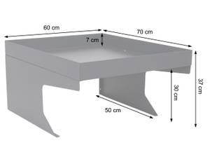 Abri pour tondeuse-robot MCW-G60 Argenté - Métal - 60 x 37 x 70 cm