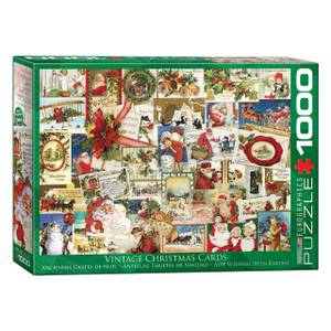 Puzzle Vintage Weihnachtskarten Papier - 26 x 6 x 36 cm