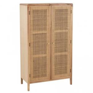 Armoire TSARA Beige - Bois massif - 80 x 140 x 40 cm