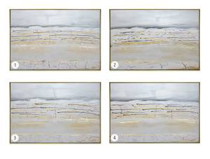 Gerahmtes Acrylbild Ozean der Sehnsucht Grau - Massivholz - Textil - 122 x 82 x 5 cm