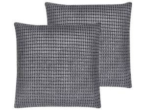 Kissen 2er Set ASPIDISTRA Grau - Textil - 45 x 12 x 45 cm