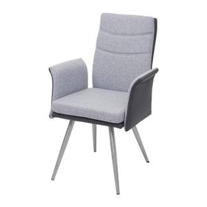 Chaise salle à manger G54 (lot de 2) Gris - Textile - 61 x 98 x 65 cm