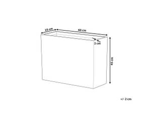 Outdoor Blumentopf EDESSA Grau - 60 x 45 x 25 cm