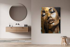 Image Canvas PORTRAIT Visage Abstrait 70 x 100 x 100 cm