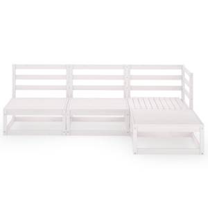 Garten-Lounge-Set (4-teilig) 3009912-1 Weiß - Massivholz - Holzart/Dekor - 70 x 30 x 70 cm